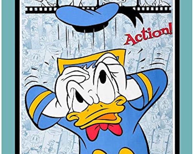 Disney Donald Duck Action  panel 35.5"  Springs Creative 100% cotton 43" wide fabric Sold by the Panel (SC331)