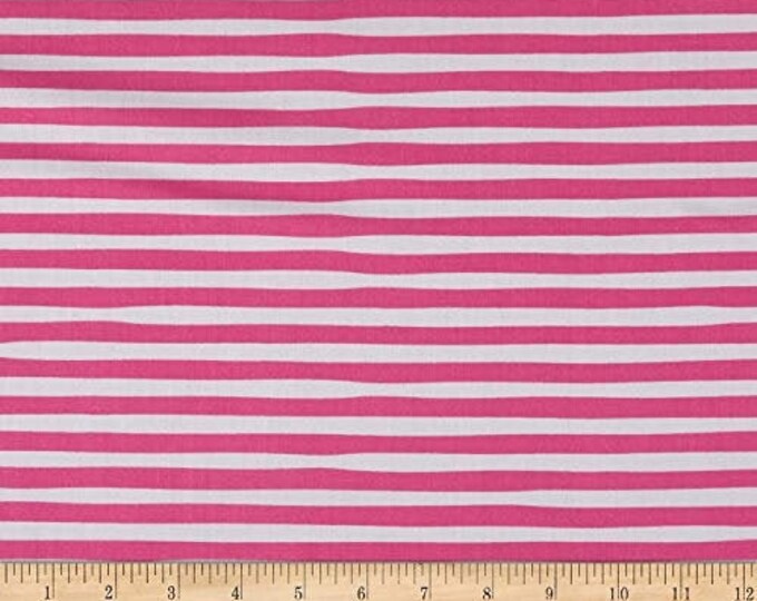 Robert Kaufman Kaufman Magical Rainbow Unicorns Stripes, Pink Yard (RK348KK)