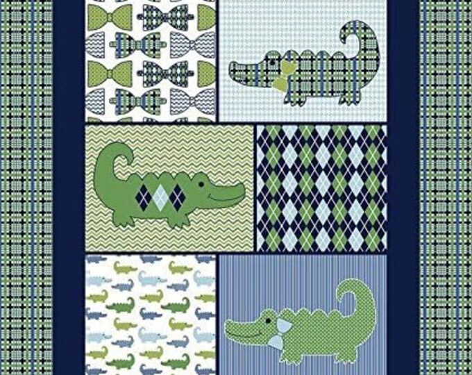 Springs Creative Little Gentleman's Blue 36x43in. panel 100% Cotton Fabric sold by the panel (SC520)