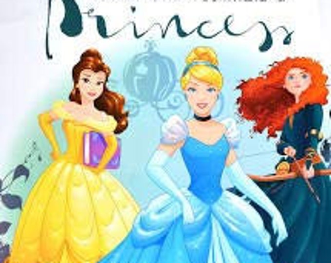 Princess Heart Strong Never Underestimate Height 35" Camelot 100% Cotton fabric by the panel  (CA901)