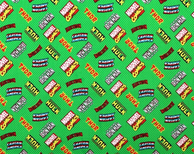 Camelot Fabrics Marvel Avengers Unite Hero Logos Premium Quality 100% Cotton Fabric (CA289AA)