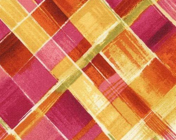 Timeless Treasures Blender Fabric Dahlia Printed Plaid Pink Premium Quality 100% Cotton Fabric (TT599)