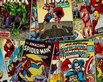 Springs Creative Marvel Retro Comics Covers Premium Quality 100% Cotton Fabric (SC96)