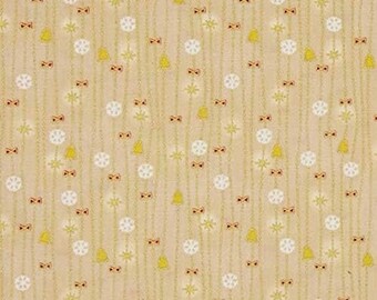Fabri-Quilt Bells On Chains Beige Premium Quality 100% Cotton Fabric (FQ192)