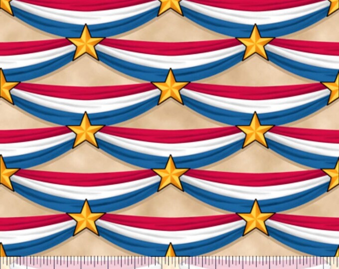 Quilting Treasures Long May SHE Wave Bunting Premium Quality 100% Cotton Fabric (QT531)