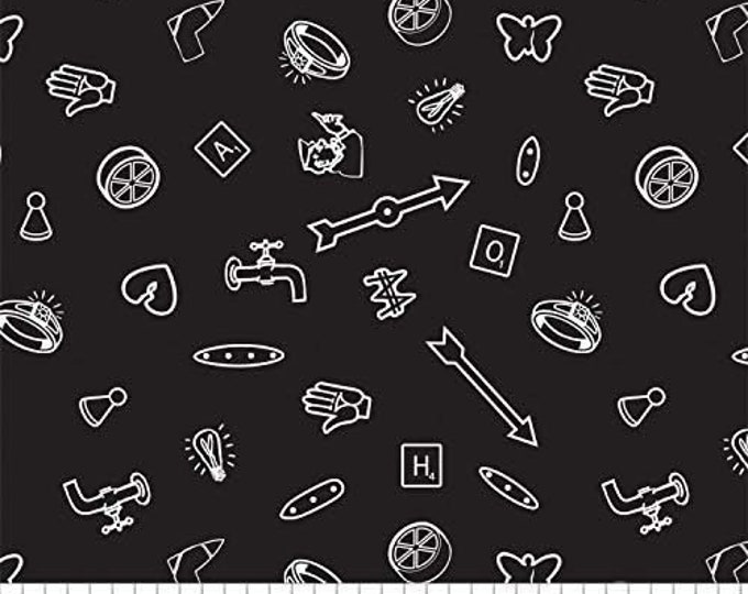 Camelot Fabrics Gaming Tossed Boardgames Premium Quality 100% Cotton Fabric (CA606KK)