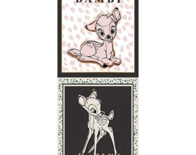 Disney Cute & Wild Bambi Fawn 18" Panel Premium Quality 100% Cotton Sold by The Panel. (CA1184KK)
