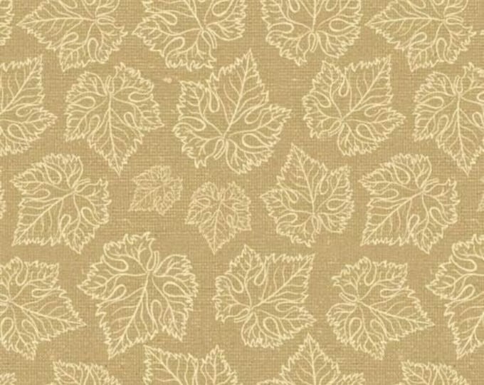David Textiles Tonal Toss Grape Leaves Cream Beige Premium Quality 100% Cotton Fabric (DA99)