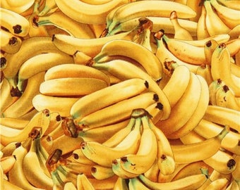 Elizabeth's Studio Food Festival Banannas Premium Quality 100% Cotton Sold By The Yard (ES143)