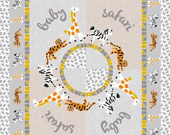 Mosaic Safari  panel 35"  Springs Creative 100% cotton 43" wide fabric Sold by the Panel (SC263AA)