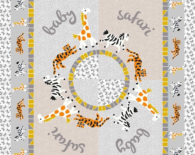 Mosaic Safari  panel 35"  Springs Creative 100% cotton 43" wide fabric Sold by the Panel (SC263AA)