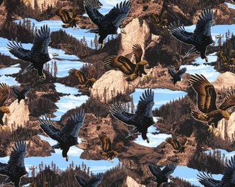 Fabric Traditions Eagle Multi Premium Quality 100% Cotton Fabric (M657)