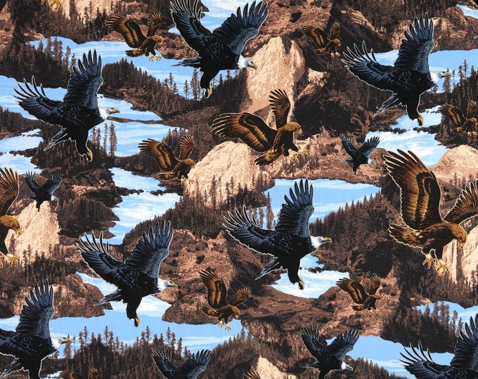 Fabric Traditions Eagle Multi Premium Quality 100% Cotton Fabric (M657)