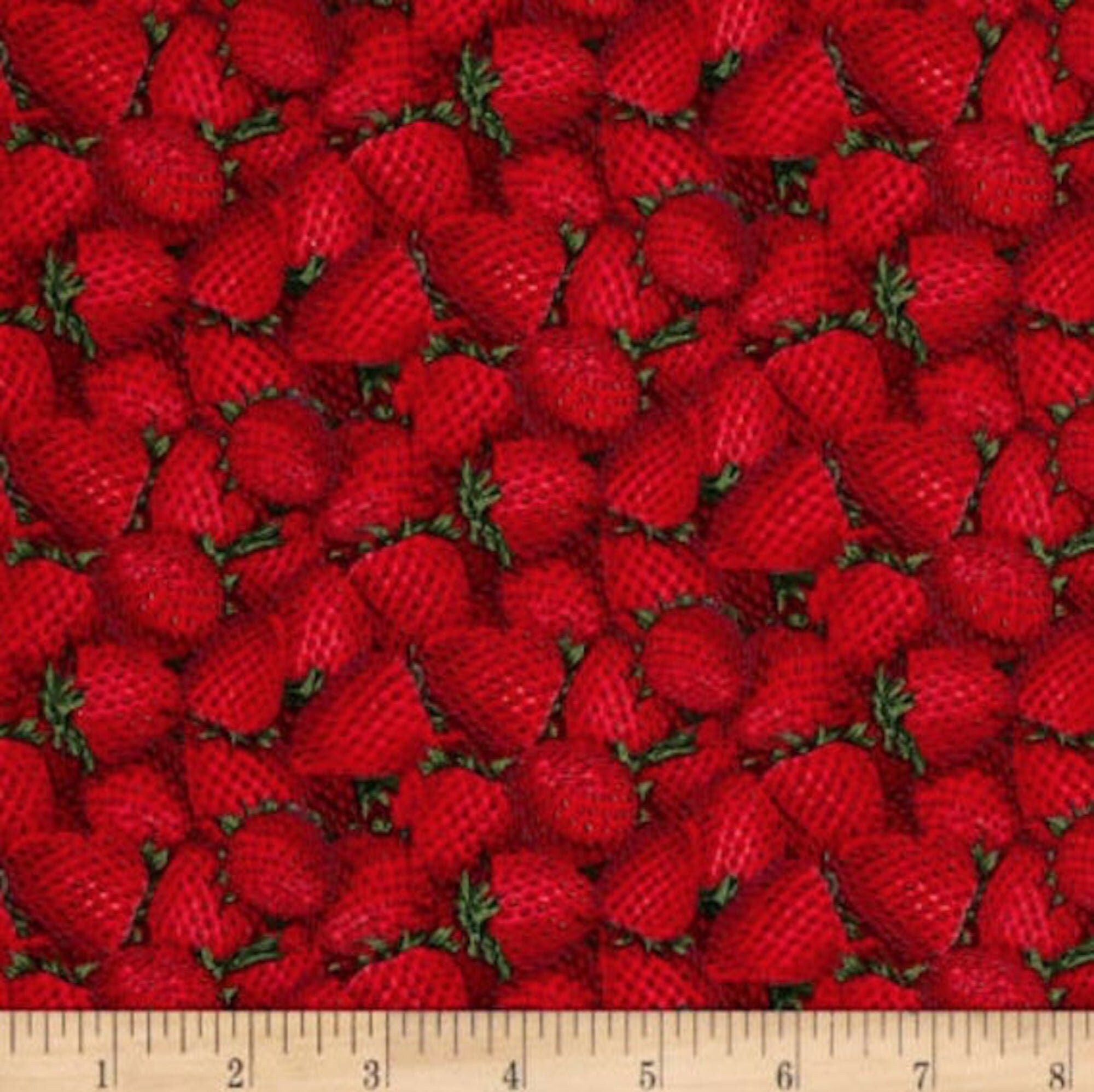 Red Strawberry Fabric
