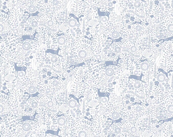 Camelot Fabrics Meadow Wildlife Periwinkle Premium Quality 100% Cotton Fabric (CA1431KK)