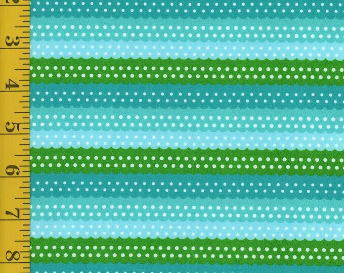 Quilting Treasures On The Road 26198-B: Ribbon Stripe - Blue Premium Quality 100% Cotton Fabric (QT1271KK)