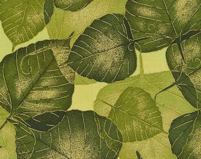 Timeless Treasures Fabrics Autumn Palette Olive Leaves Premium Quality 100% Cotton Fabric (TT1059)