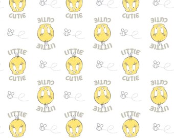 Camelot Fabrics Looney Tunes Little Dreamer Editorial White Premium Quality 100% Cotton Fabric (CA72KK)
