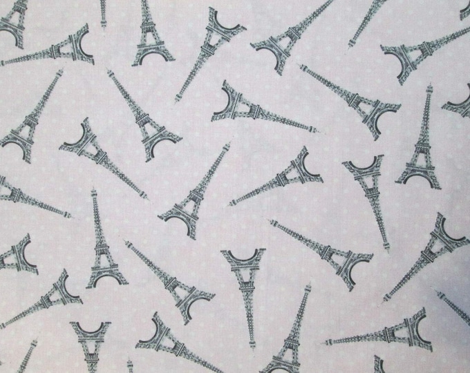Timeless Treasures Paris Eiffel Tower Paris Pink DOTS Premium Quality 100% Cotton Fabric (TT685)