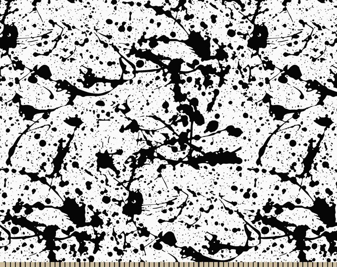 Springs Creative Products Group Hipster Splatter Fabric, White Premium Quality 100% Cotton Fabric (SC106BB)