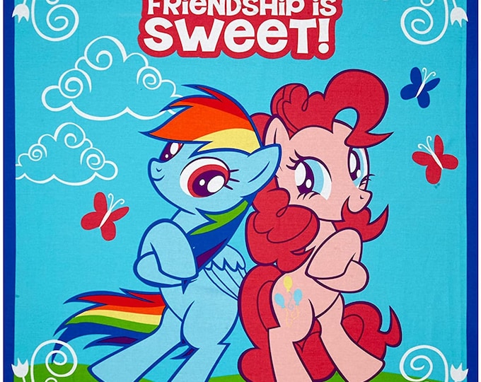 Hasbro My Little Pony Friendship  panel 35"  Springs Creative 100% cotton 43" wide fabric Sold by the Panel (SC610)
