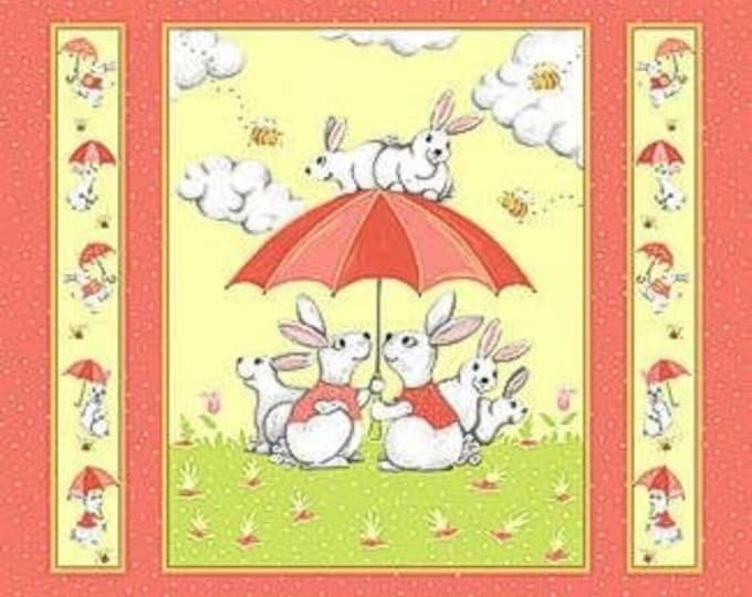 Susybee Bunny Friends Bert & Beatrice Panel 30x43 inch Premium Quality 100% Cotton Fabric sold by the panel (SB48)