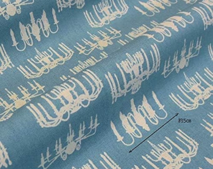 David Textiles Vintage Chandelier Light Teal Premium Quality 100% Cotton Fabric (DA58)