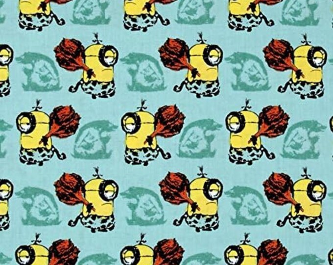 Quilting Treasures Minions Cro Minion Set Seafoam Premium Quality 100% Cotton Fabric (M1)