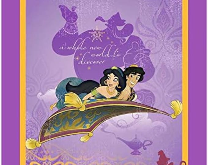 Springs Creative Disney Princess Jasmine Panel 36 Inches 100% Cotton Fabric sold by the panel (SC611)