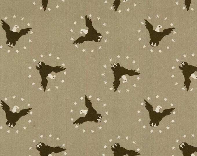 Camelot Fabrics GI Joe Adventure Eagle Tan Premium Quality 100% Cotton Fabric (CA92AA)