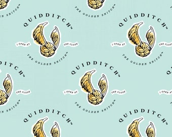 Camelot Fabrics Harry Potter Wizarding World Watercolor Quidditch Aqua Premium Quality 100% Cotton Fabric (CA1478KK)