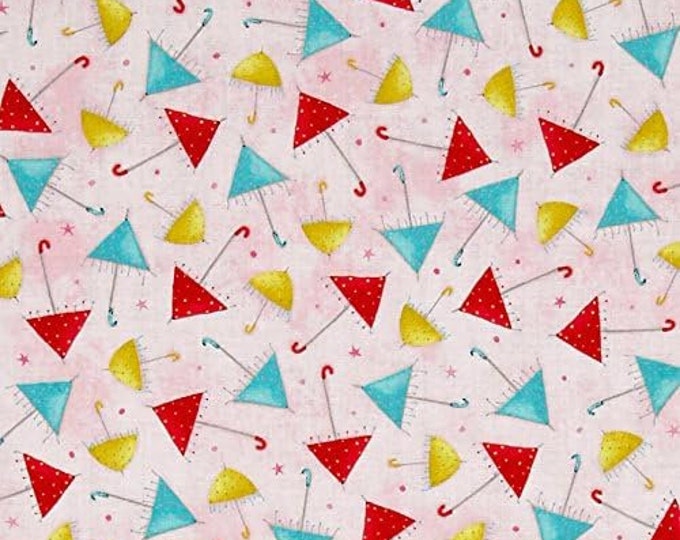 Quilting Treasures Santoro Gift of Friendship Umbrellas, Pink Premium Quality 100% Cotton Fabric (QT70AA)