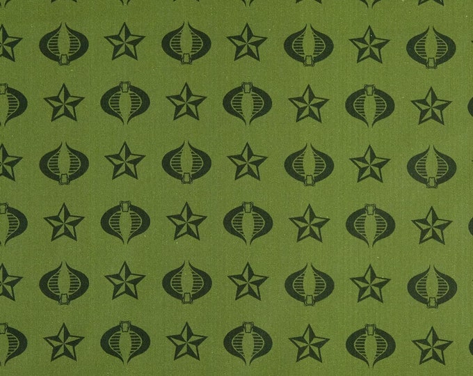 Camelot Fabrics GI Joe Adventure Cobra Premium Quality 100% Cotton Fabric (CA209AA)