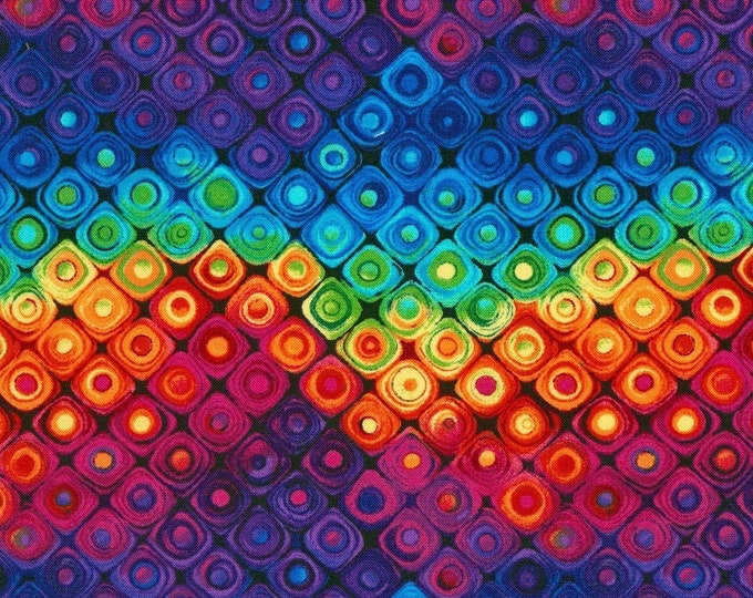 Timeless Treasures Geo Print Fantasy Multicolor Premium Quality 100% Cotton Fabric (TT1222KK)