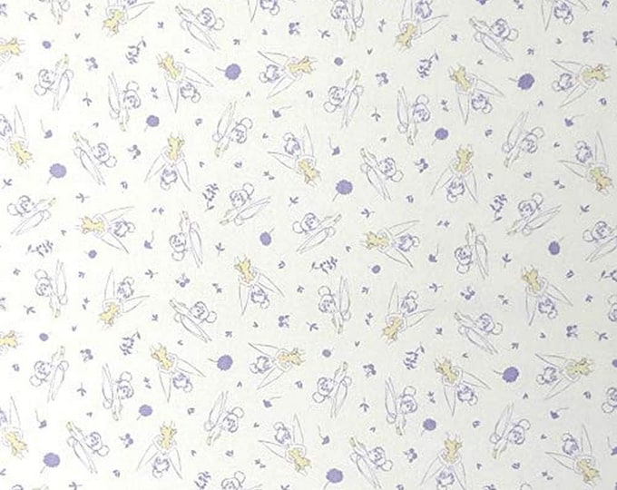 Camelot Fabrics Disney Tinker Bell Disney Tinker Bell Tossed in Green Premium Quality 100% Cotton Fabric (CA1114KK)
