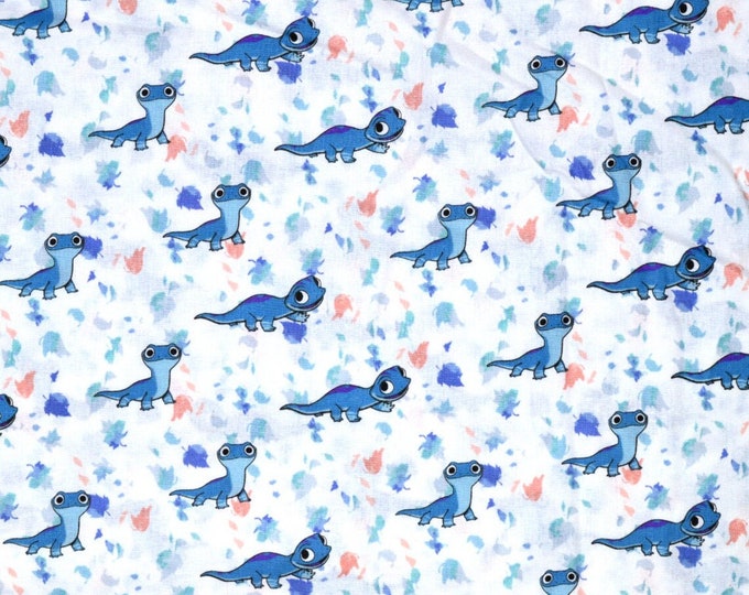 Springs Creative Frozen 2 Bruni Tossed in White Premium Quality 100% Cotton Fabric (TT987SC)