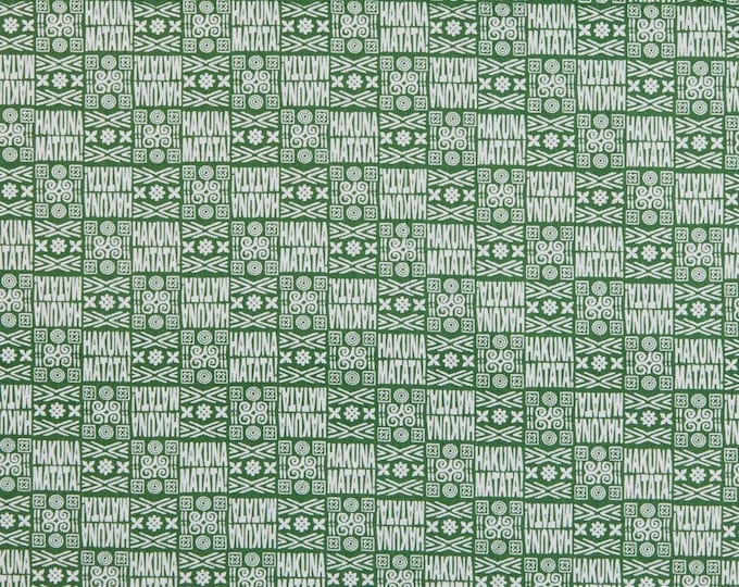 Camelot Fabrics The Lion King Tribal in Green Premium Quality 100% Cotton Fabric (CA49KK)