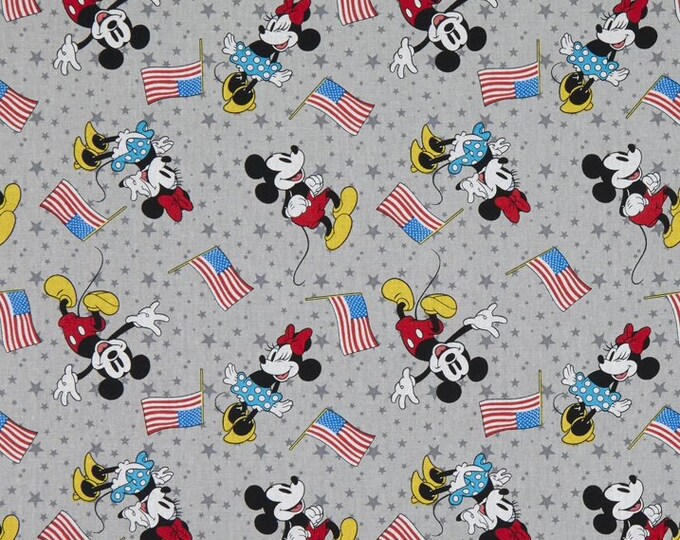 Springs Creative Disney Springs Creative Mickey Minnie American Darlings Premium Quality 100% Cotton Fabric (SC1155BB)