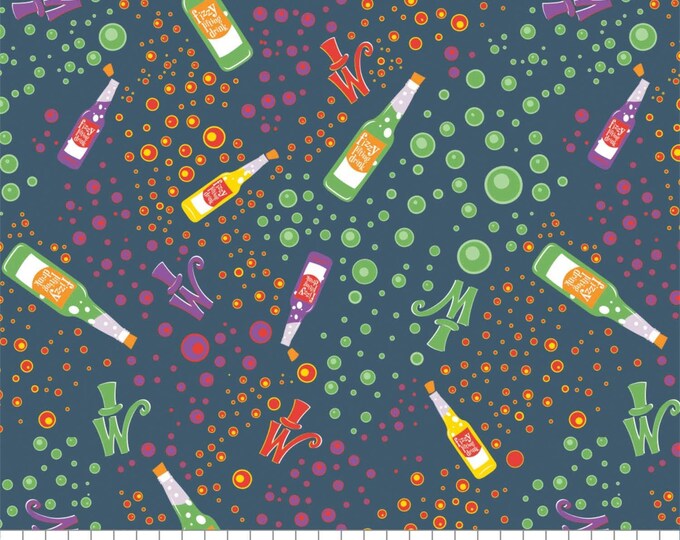 Camelot Fabrics Willy Wonka Soda Forest in Midnight Premium Quality 100% Cotton Fabric (CA874KK)