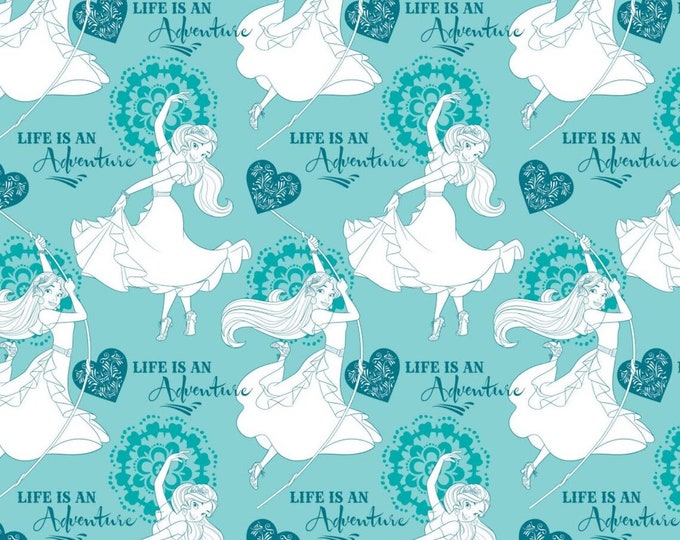 Camelot Fabrics Disney Fabric Elena of Avalor Fabric Banderines in Blue Premium Quality 100% Cotton Fabric (CA255)