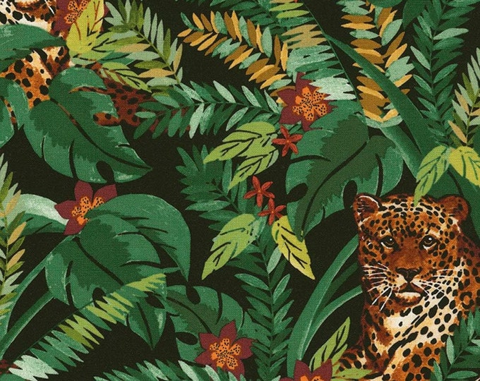 Timeless Treasures Leopard Hiding Forest Premium Quality 100% Cotton Fabric (TT775)