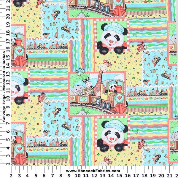 Springs Creative Nursery Bazoople Choo Choo Patch Premium Quality 100% Cotton Fabric (SC483)