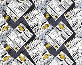 Camelot Fabrics Batman 80th Anniversary-Batmobile Premium Quality 100% Cotton Fabric (CA1287KK)