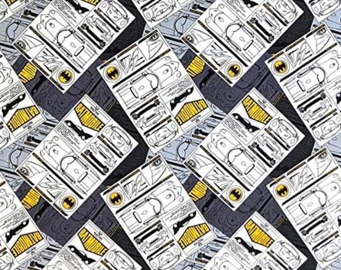 Camelot Fabrics Batman 80th Anniversary-Batmobile Premium Quality 100% Cotton Fabric (CA1287KK)