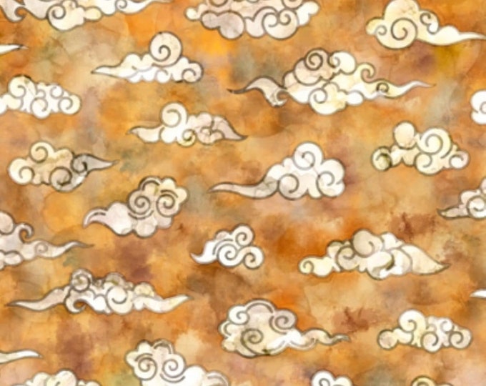Quilting Treasures Moonshadow 28566 S Yellow Clouds Premium Quality 100% Cotton Fabric (QT1040XX)