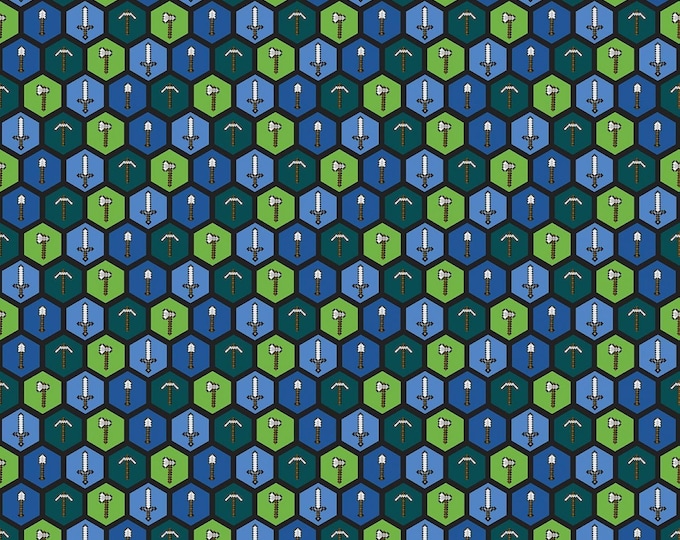 Springs Creative Minecraft Fabric, Minecraft Tools Premium Quality 100% Cotton Fabric (SC1547KK)
