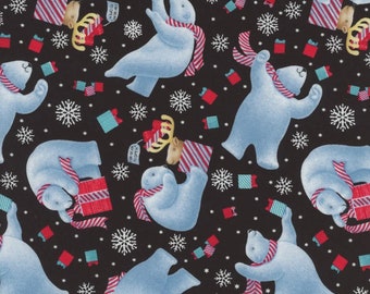 Studio E Fabrics 12 Days of Christmas Polar Bear Presents Premium Quality 100% Cotton Fabric (WF28)