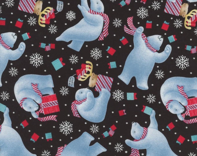 Studio E Fabrics 12 Days of Christmas Polar Bear Presents Premium Quality 100% Cotton Fabric (WF28)