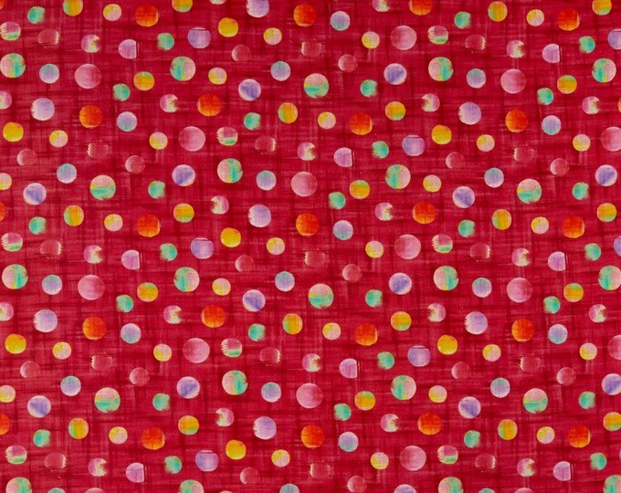 Quilting Treasures Callie Dots Fuchsia Premium Quality 100% Cotton Fabric (QT1106)