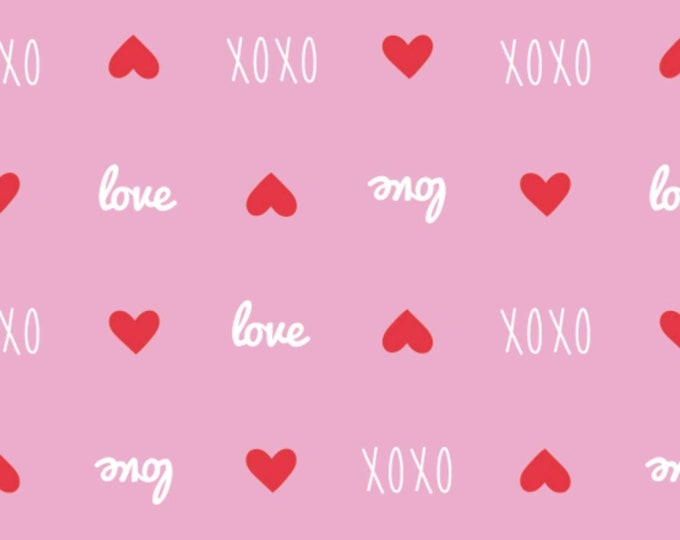 Camelot Fabrics Sweet Messages Pink Premium Quality 100% Cotton Fabric (CA1419KK)
